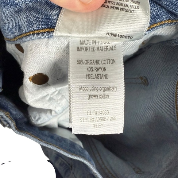 Agolde Denim Women’s Riley High Rise Distressed Straight Crop Jeans Whiplash 30 - Picture 11 of 14